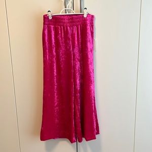 Hot pink velveteen wide leg pants by A New Day. New with tags. Size M.